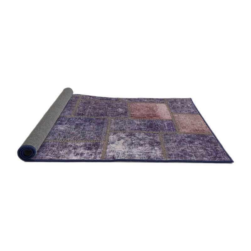 Tapis décoratif multicolore à motif abstrait, Rond 3 pi