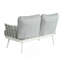Causeuse et table en acier, blanc cassé et gris-1876491156-1876491161