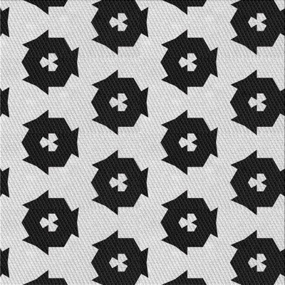 Tapis noir/beige à motifs