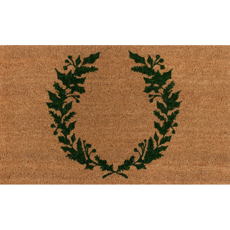 Park Non-Slip Christmas Outdoor Doormat, 18'' W X 30'' L, Green
