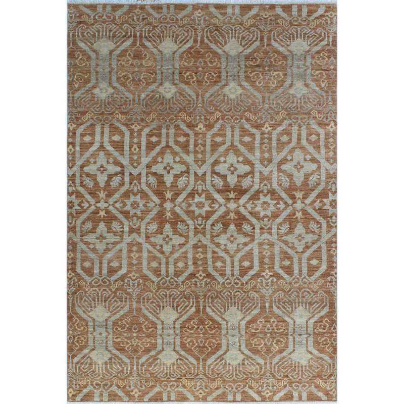 Suzann One-of-a-Kind 6' X 8'11" Wool Area Rug in Brown