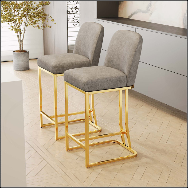 Ensemble de 2 chaises de bar modernes avec un design créatif et confortable, idéal pour les bars, les restaurants et les comptoirs de cuisine