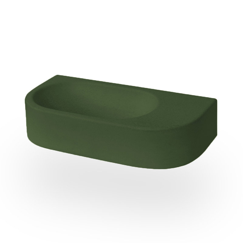 Newterra 21.75" Wall/Vessel Bathroom Sink, Forest, No Holes