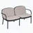 PP Outdoor Loveseat with Water-Repellent Cushion-1323146594