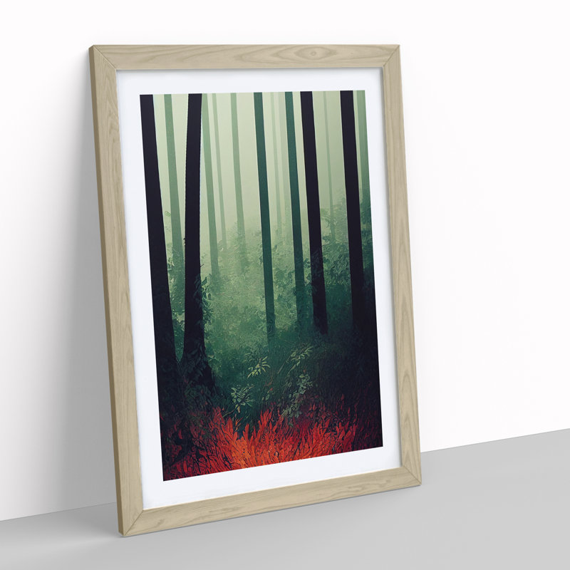 Mesmerizing Forest - Framed Print, 64cm H x 46cm W x 2cm D, Oak