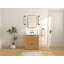 Meuble-lavabo autoportant moderne en chêne doré Coris de marque Tennant, 76 cm (30 po), lavabo simple, comptoir en quartz blanc, entièrement assemblé