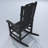 Black Outdoor All-weather HDPE Adirondack Rocker Chairs with Comfort High Backrest-117807830