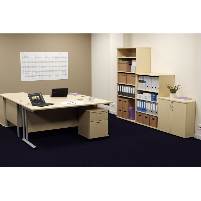 Buariki 80 cm W Standard Bookcase, 180cm. H x 80cm. W x 45cm. D, Beech