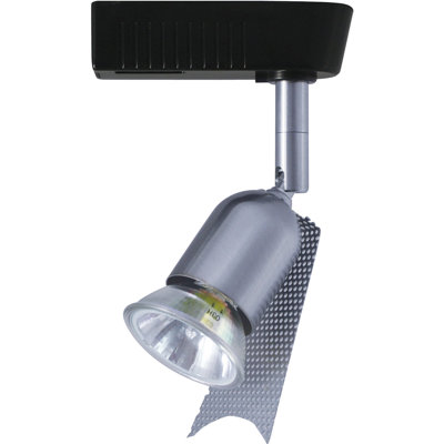 Cal Lighting MR16 FG Track Lighting Fixture Brushed Steel Finish 5.5" H 50W Mini Transformer
