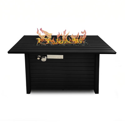 Table de foyer d'extérieur de qualité supérieure avec couvercle - puissance de chauffage de 50 000 BTU
