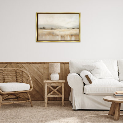 Blurred Rural Countryside Brown Framed Floater Canvas by Irena Orlov