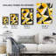 Abstract Yellow Triangle Dots Pattern Wall Art Print