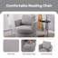 Fauteuil demi-tonneau pivotant de 29,6 po Isayiah-1812265957