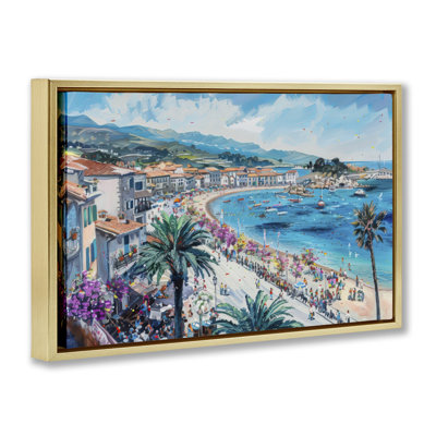 Cadre flottant Busy Summer Beach Town, design par LSR Design Studio