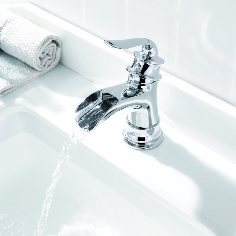Single Hole Bathroom Faucet with Drain Assembly, Polished Chrome