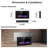 Recessed & Wall Mounted Electric Fireplace With Remote Control & Adjustable Flame-37013700