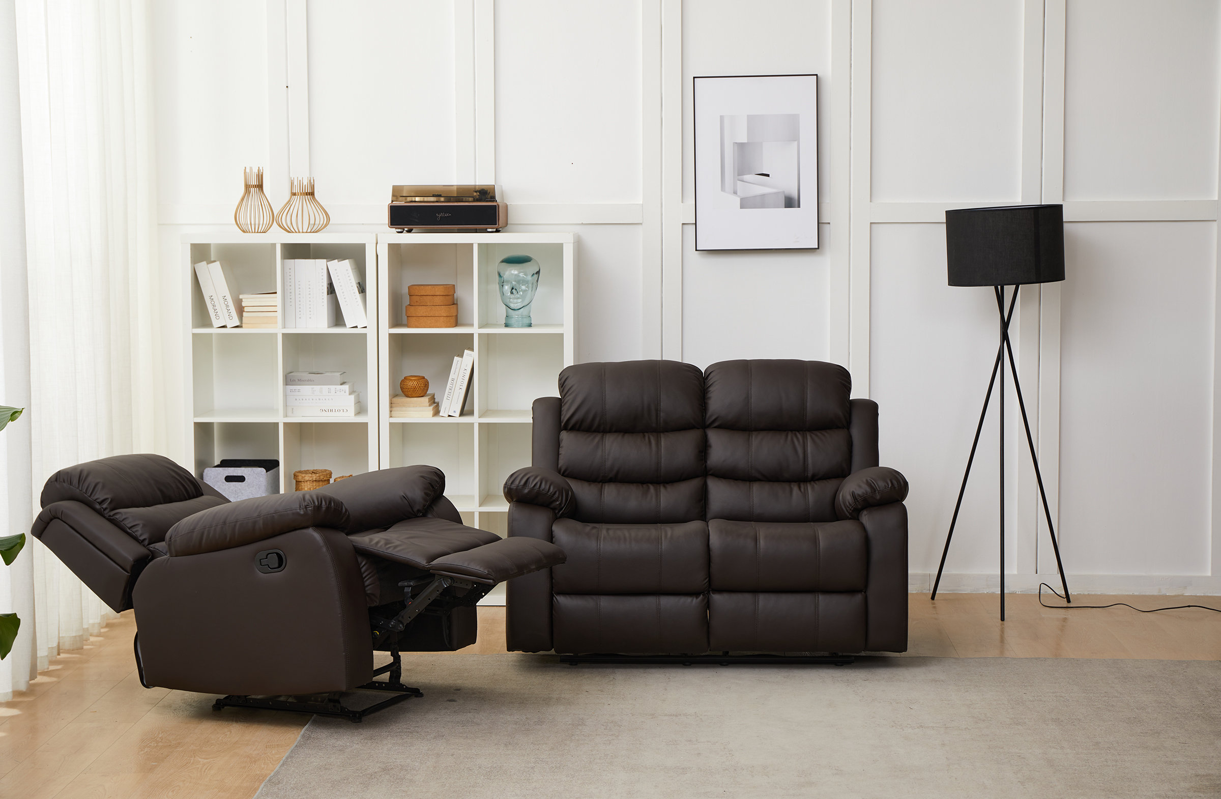 Latitude Run® Connermara 2 Piece Faux Leather Reclining Living Room Set ...