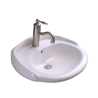 Arianne Vitreous China 20"" Wall Mount Bathroom Sink with Overflow -  Barclay, 4-3051WH