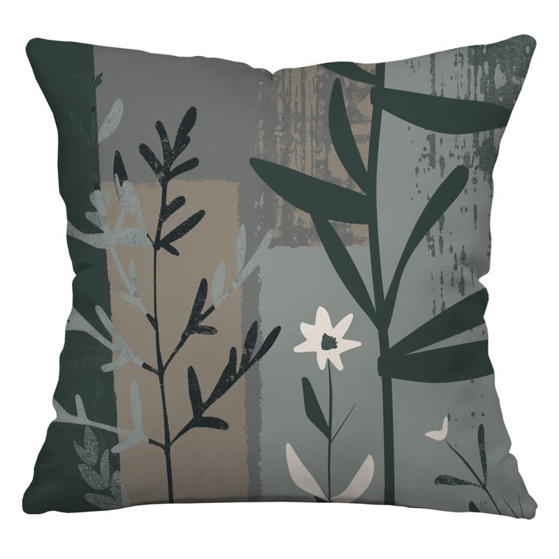 Coussin Botanical Art, H 14 po x l 14 po