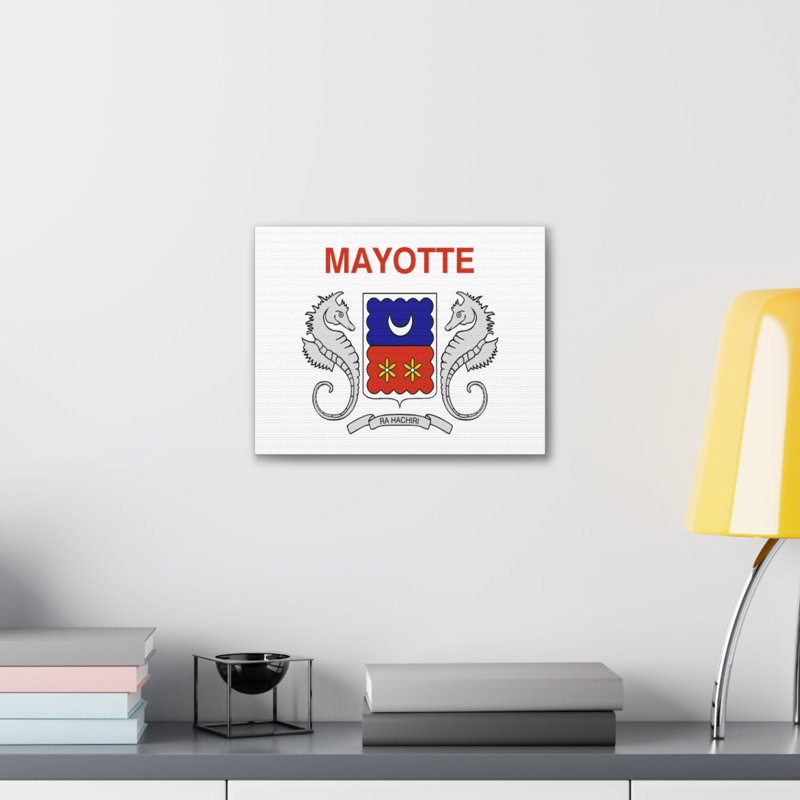 «Mayotte Country Flag» sur toile, H 18 po x l 24 po