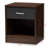Harrow Brown & Dark Gray Silver Handle 1-Drawer & 1-Shelf Nightstand, 17.99" H X 15.62" W X 13.61" D