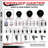 4 Piece Hard Rubber Caster Set