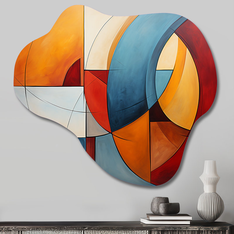 «Cubism Geometric Form I - Cloud Cubism», art mural en métal, reproduction de sculpture murale asymétrique en métal