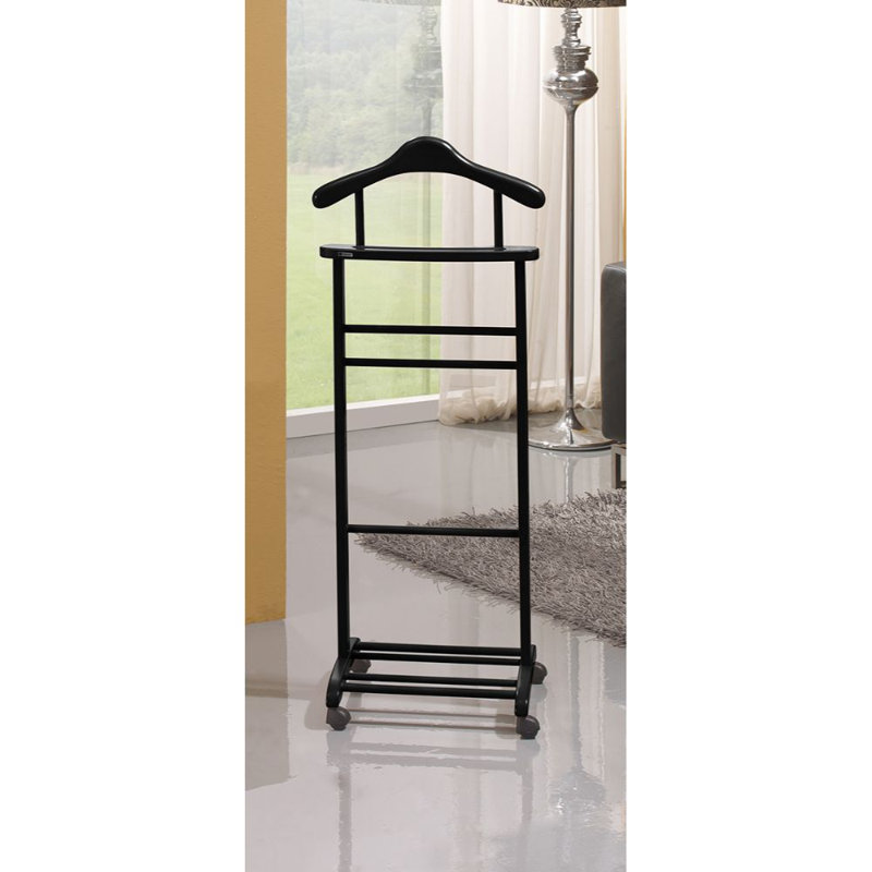 Ahearn Freestanding Valet Stand, Black