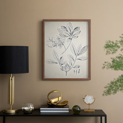 Impression florale vintage encadrée CCX III - bois massif