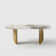 Dashona White Rectangular Sintered Stone Dining Table with Double Pedestals