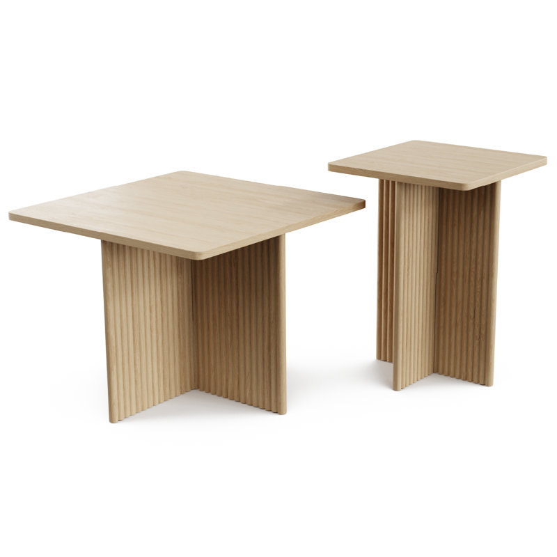 Nesting Coffee Table, Natural Oak