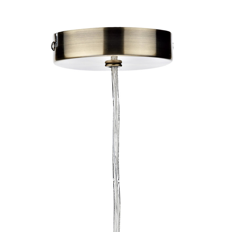 1 - Light Bulb Pendant, Antique Brass