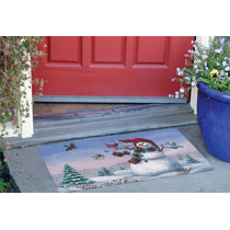 QISIWOLE Christmas Doormat ,Winter Holiday Indoor Outdoor Home