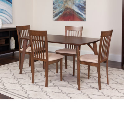 Solid Wood Top Four Leg Dining Set