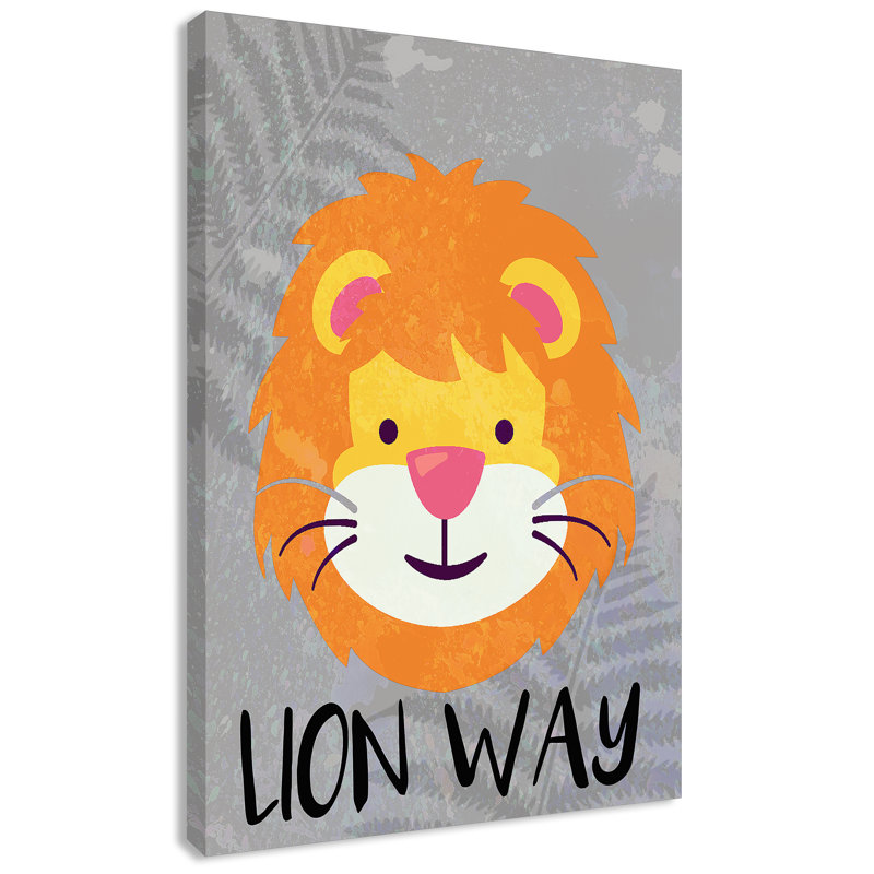 Impression sur papier Lion Way, H 36 po x l 24 po x P 1,5 po, Canevas