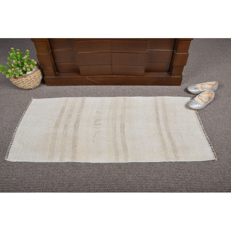 Tapis rétro en kilim à rayures Vintage