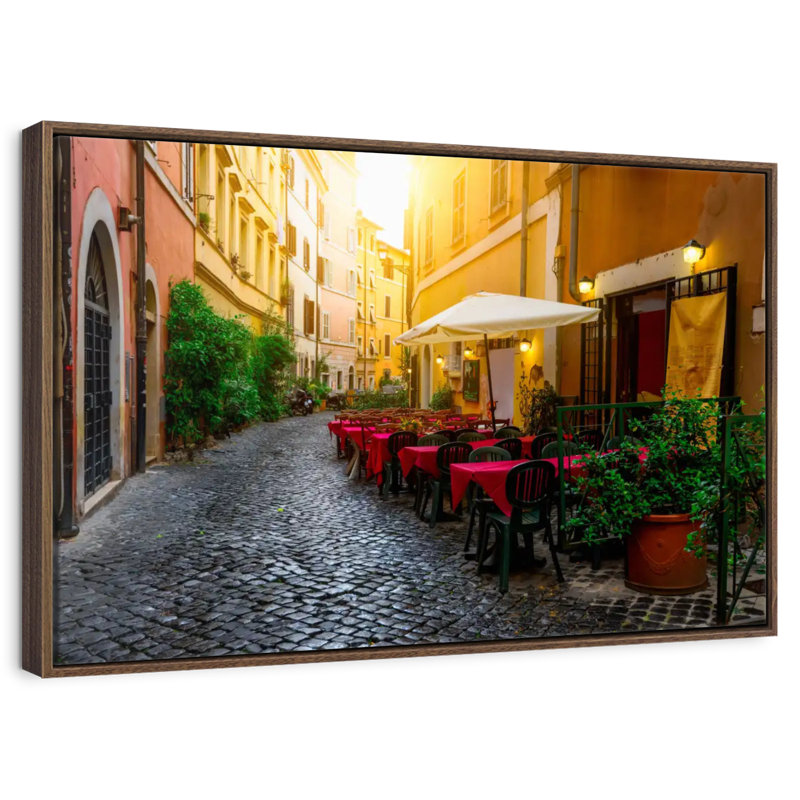 Bistro Trastevere, 37 po x 25 po, Cadre flottant en noyer