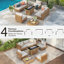 Ensemble de patio 8 pièces avec foyer et table basse-113760167