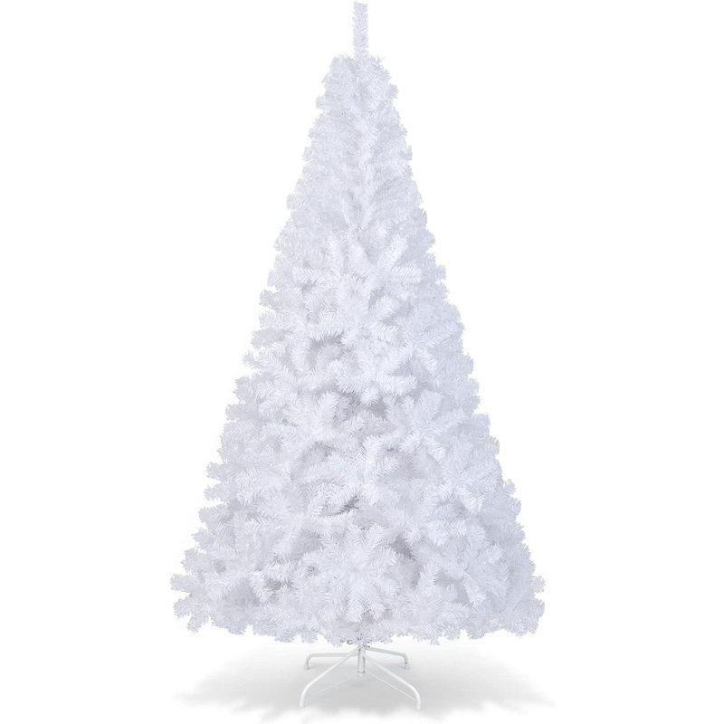 7 pi-PVC-Artificiel-Arbre de Noël-W-Stand-Fêtes-Saison-Intérieur-Extérieur-Blanc