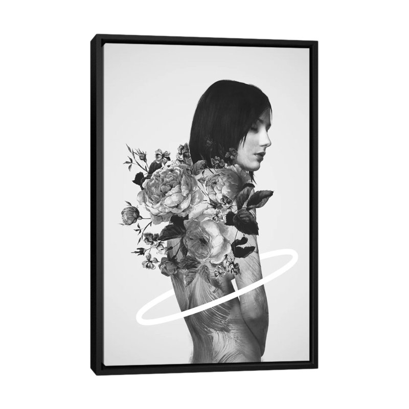 «Small Wishes», impression sur toile, H 26 po x l 18 po x P 1,5 po, Toile avec cadre noir, Pas de tapis