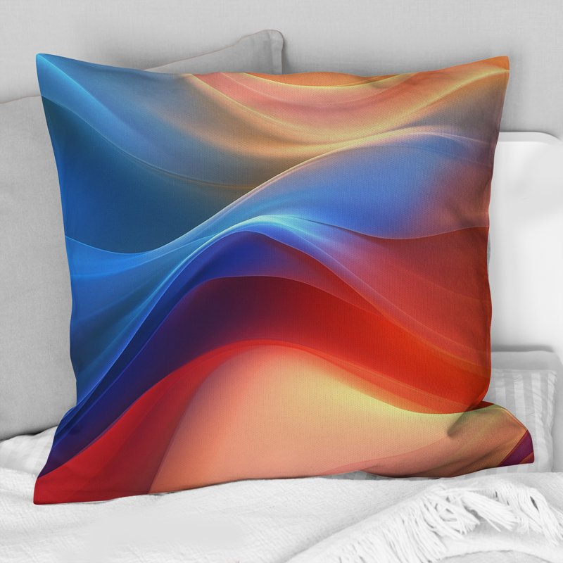 Coussin Orange Fractal Fluidité II - Fractals