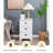 2 PCS 3 Drawers Nightstand End Table Bedroom Storage Wood Side Bedside-1086909902-1086909936