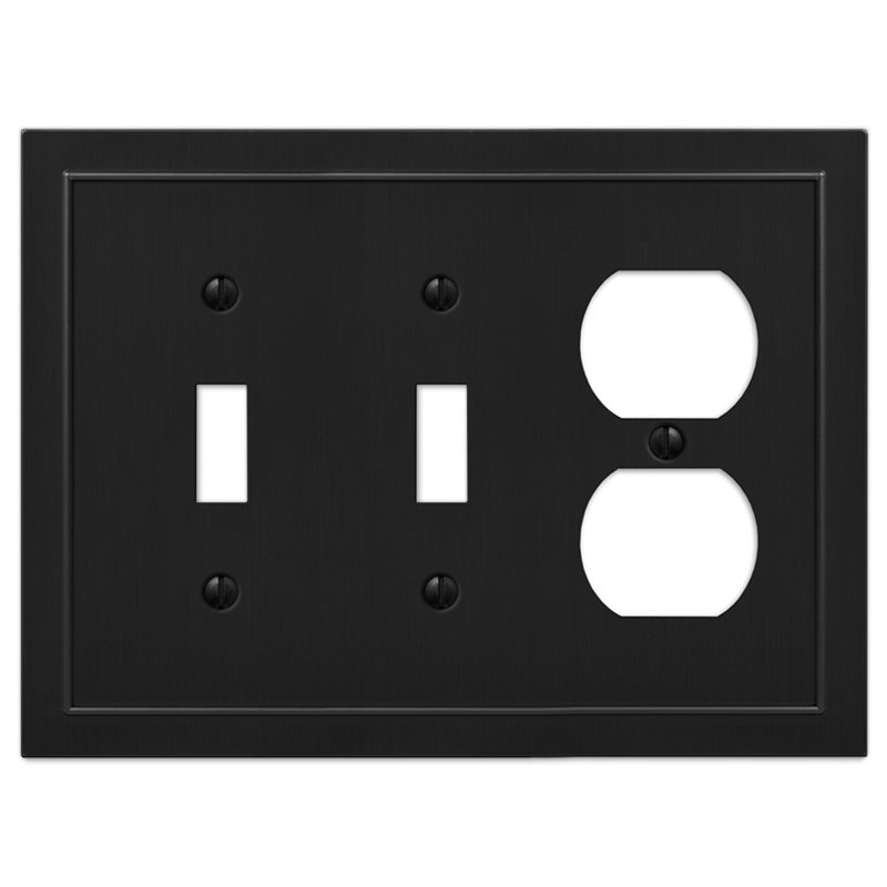 Bethany Black Cast Metal 3-Gang Wallplate