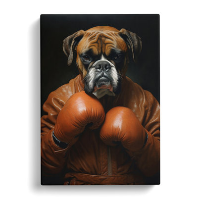 Boxer Dog Classicism Art - Wrapped Canvas
