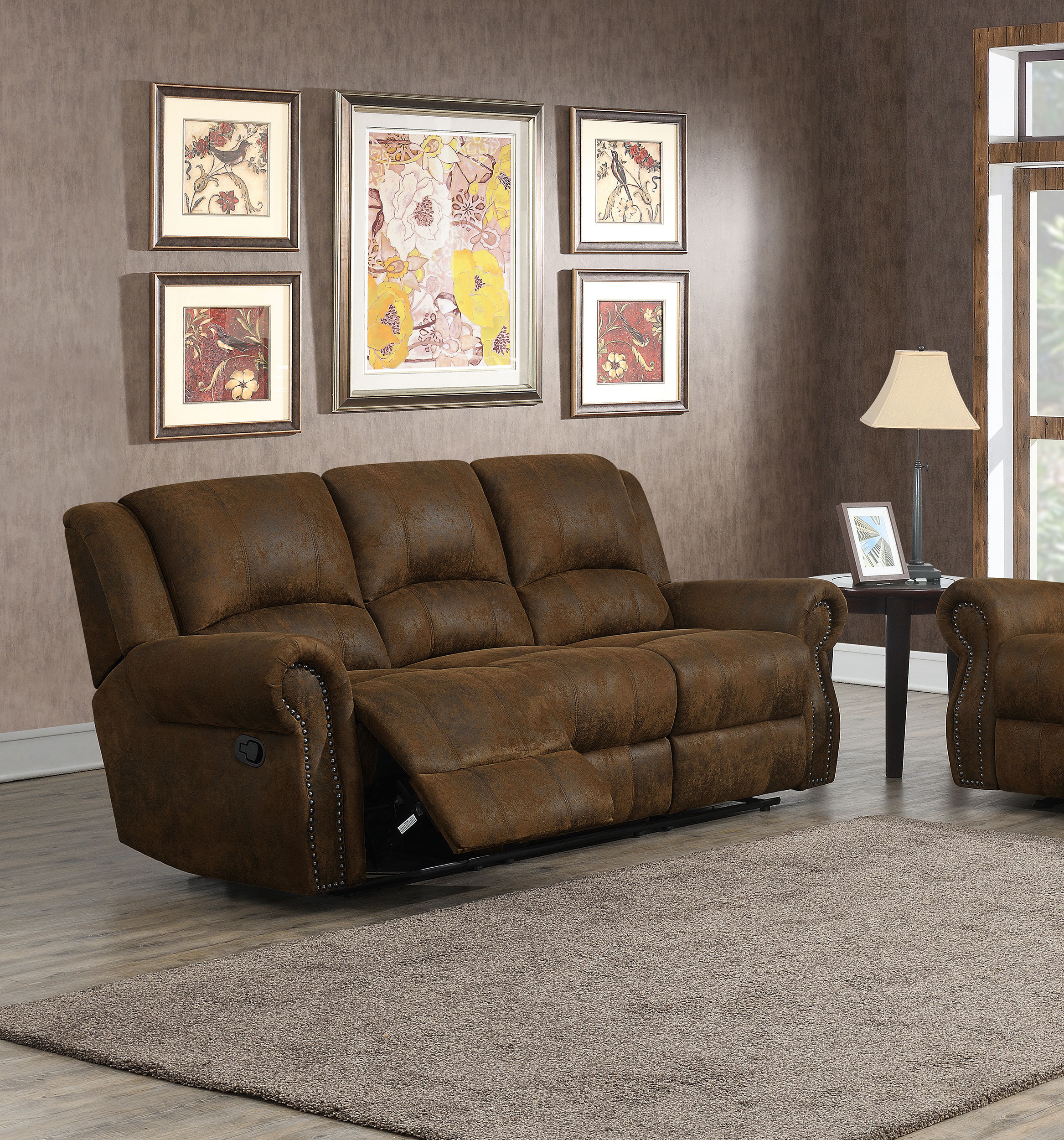 Microsuede best sale reclining couch