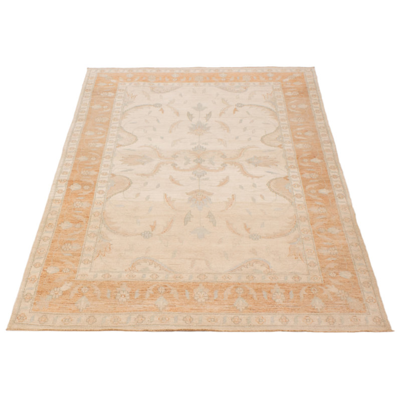 Tapis ivoire en laine New Age Aamaira One-of-a-Kind Rectangle 5 pi 6 po x 8 pi 10 po