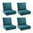 6" Outdoor Cushions For Patio Furniture, 22X24x6 Thick Seat Cushion Set Of 4, Fade Resistant Couch Chair Replacement Cushions High Density Deep Wicker Chair Cushion W/Removable Cover-1859395674