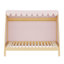Lit maison avec lit gigogne, tablette de rangement, tente et lumière-129388374