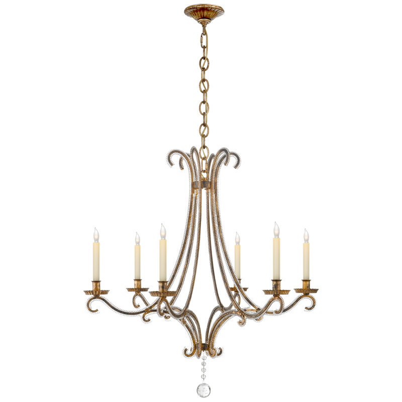 Chapman & Myers Oslo Medium Chandelier, Golded Iron