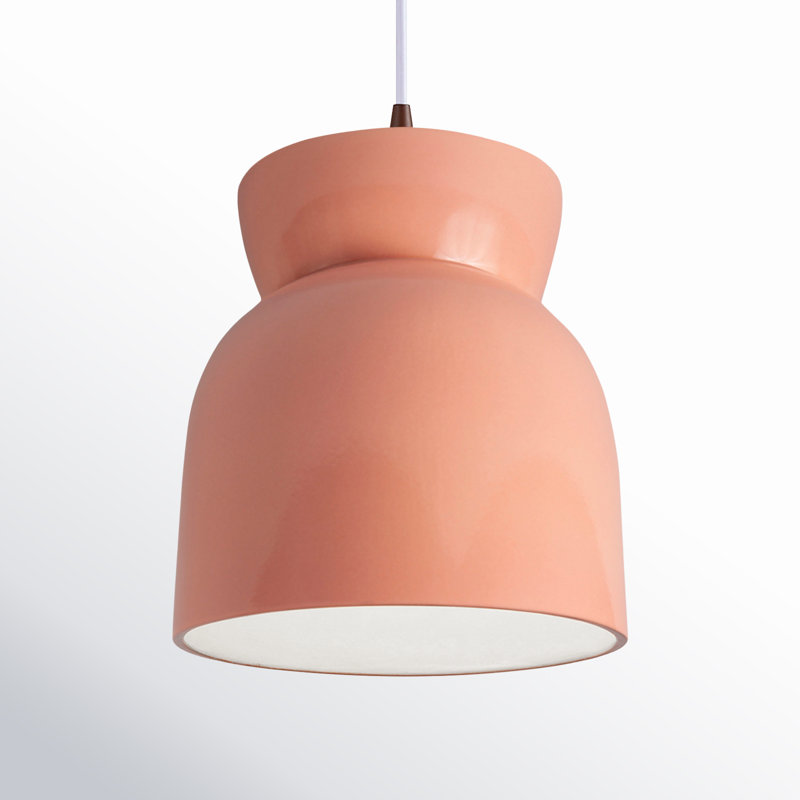 Luminaire suspendu sablier Breeona, Rosé brillant, Bronze foncé